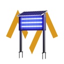 7MD Solar Powered Mosquito Killer 24W (Big Size) Rechargeable Intelligent Design Energy Conservation Durable with High Voltage Insect Elimination |7MD-917|