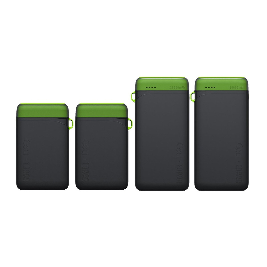 باقة باور بانك Goui Pwani بسعة 20000mAh و10000mAh مع شحن سريع وثلاثة مخارج لشحن الأجهزة المحمولة (الموديل G-BUNDLE34)