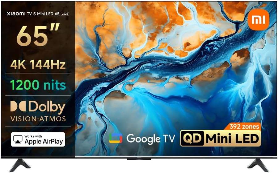 Xiaomi TV S Mini LED 65 (2025) 144Hz – Dolby Vision IQ, Dolby Atmos, Google TV | L65MA-SPLME |