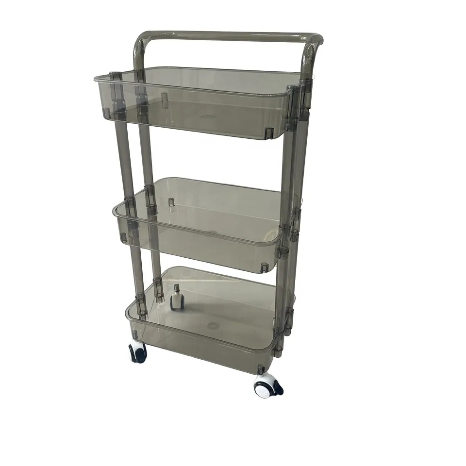 AMOR TINY Multi-Layer Organizer Trolley – Lightweight Baby & Infant Product Storage Cart with 4 Wheels for Nursery & Salon Use