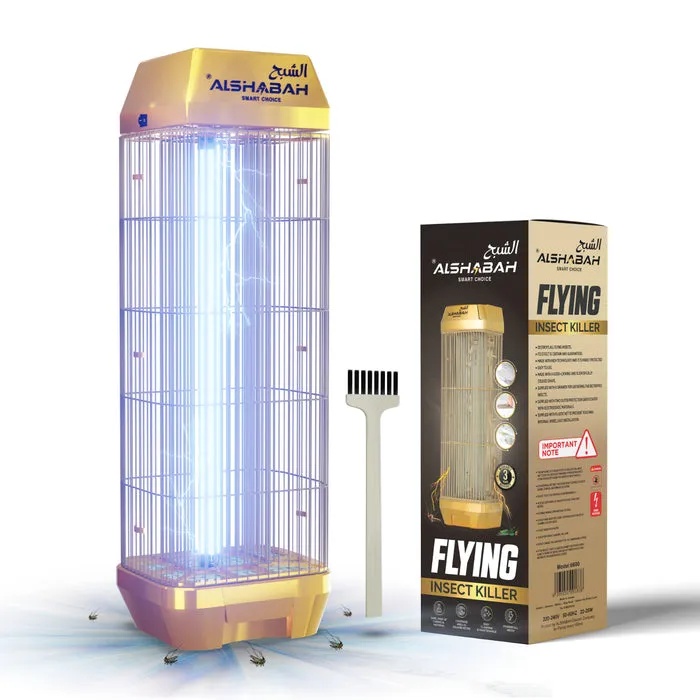 ALSHABAH GOLD Insect Killer – 3600V High-Efficiency Electric Fly Eliminator, 15W Light Lamp, Reflective Chip, Indoor & Outdoor Use | 6900 |