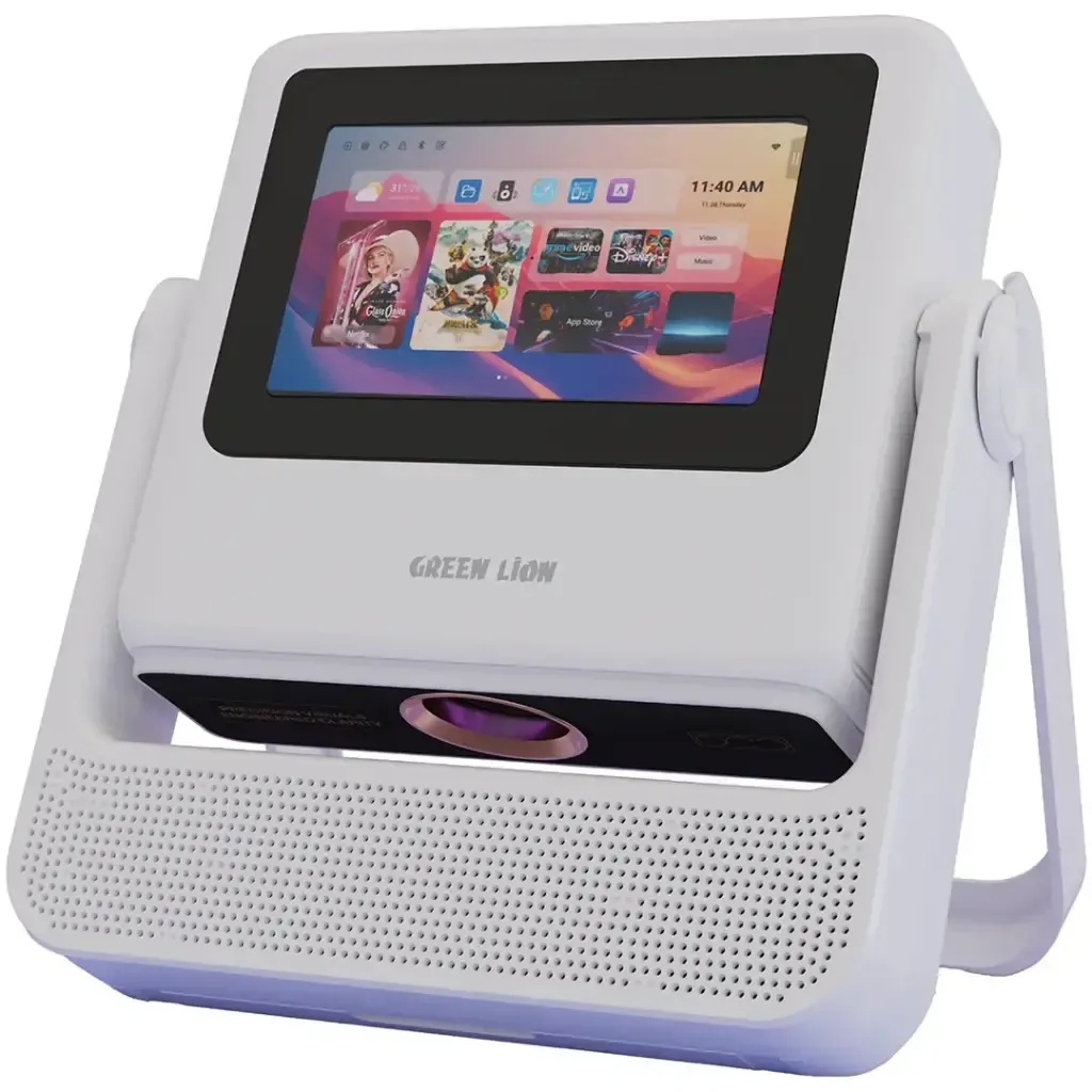 بروجكتر ذكي Orion 2 من Green Lion – يدعم 4K، بنظام Android 12، شاشة حتى 250 بوصة، واي فاي، بلوتوث، ضبط تلقائي للفوكس | GNORI2PRTRWH |