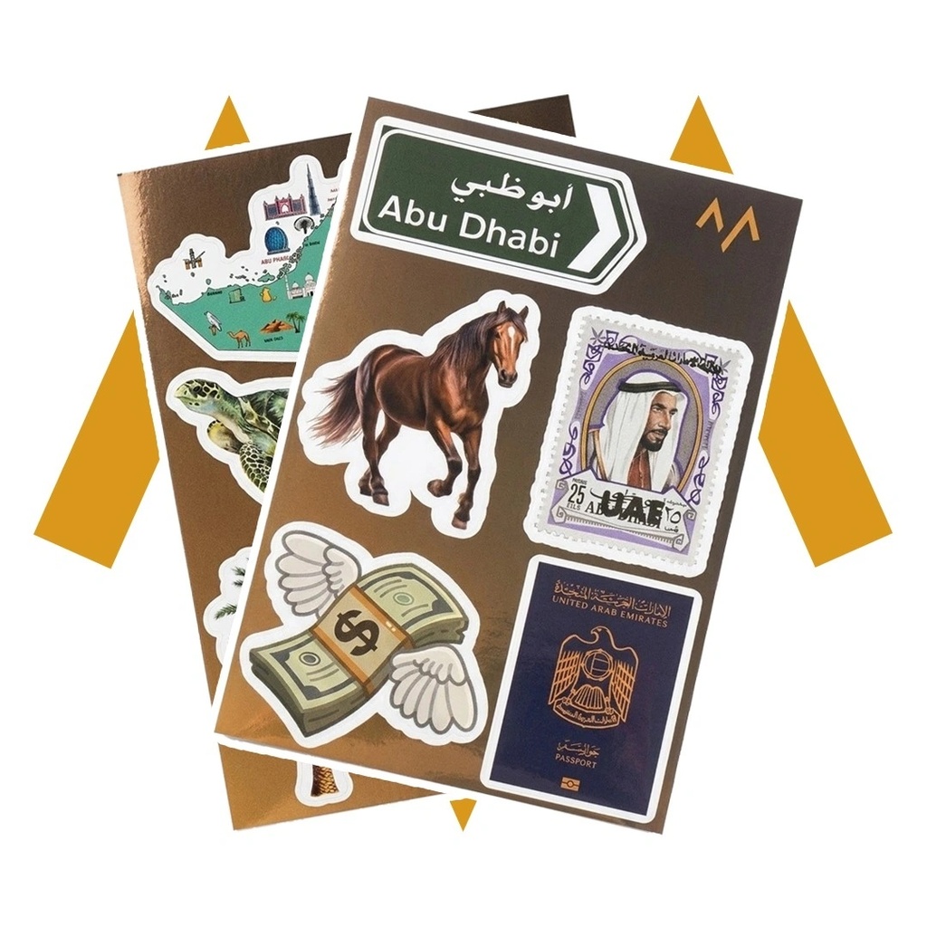 7MD Emirati Travel Stickers Collection – Premium UAE-Themed Stickers for Luggage & Accessories