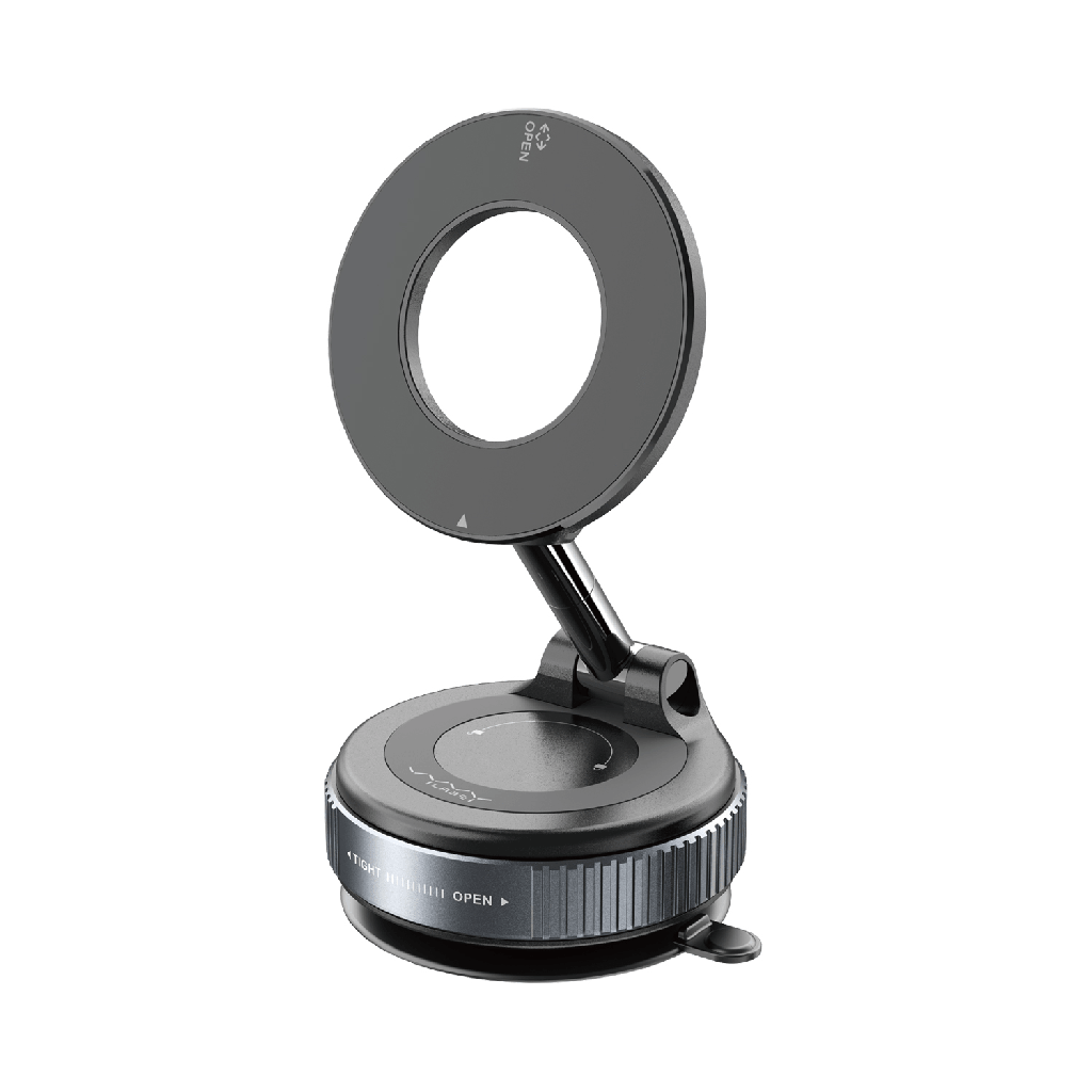 Vyvylabs Z05 360° Rotation Magnetic Foldable Car Phone Holder – Suction Cup Mount, 4.7–6.7” Phones, PC+ABS+Zinc Alloy | VJZ05 |