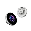 [12491-1] NIKKO Dynamic Electronic Badge 1.8-Inch IPS Touchscreen Bluetooth 5.4 Programmable GIF & Video Display - Smart Digital Wearable for Cosplay, Events & Conferences (SILVER)