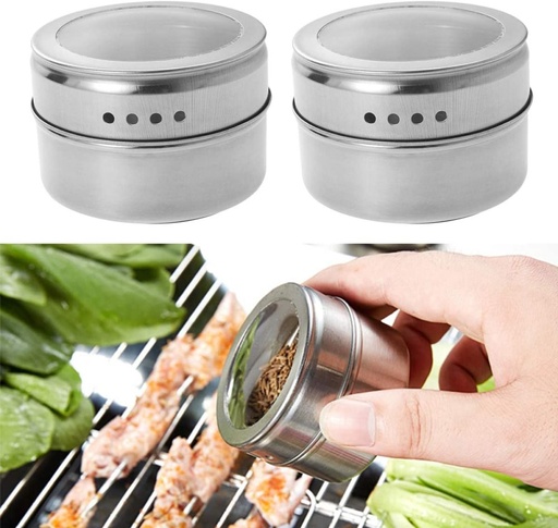 [2073] Magnetic Spice Rack Stainless Steel Magnetic Multi-Purpose Spice Storage