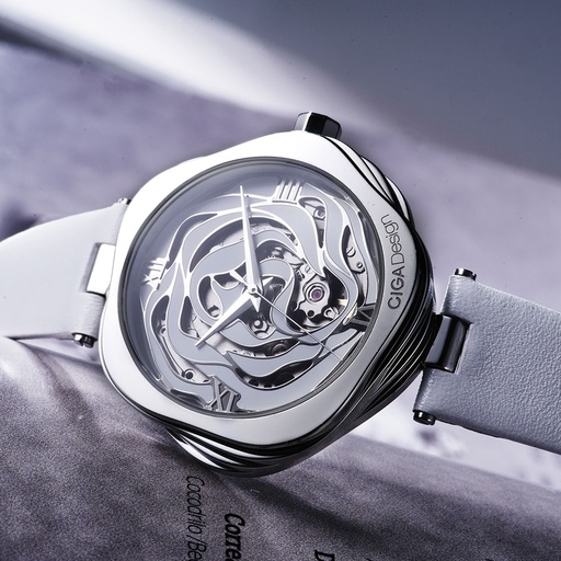 [2640] CIGA DESIGN R Series Rose-Quartz Watch For Women