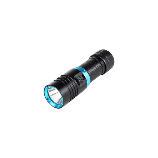 [9625] Porodo 1200 Lumens Waterproof Flashlight – 1200LM Diving Flashlight with 4500mAh Rechargeable Battery, IPX8 Waterproof & 50M Diving Depth – Black | PD-CRLDFLCS-BK |