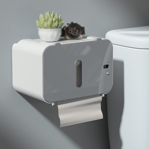 [11051-1] Smart Paper Towel Dispenser, Wall Mounted Paper Towel Dispenser, Induction Automatic Paper Output, USB Charging, Toilet Paper Holder Tissue Box, for Bathroom Kitchen Living Room |