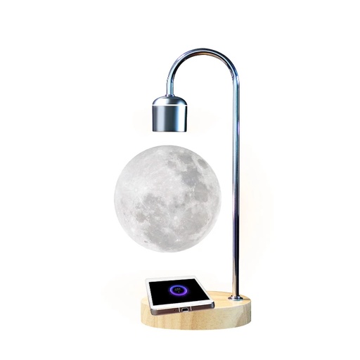 [11224] Levitating Moon Lamp: Smart 3D Printed Magnetic LED Night Light Base Table Lamp