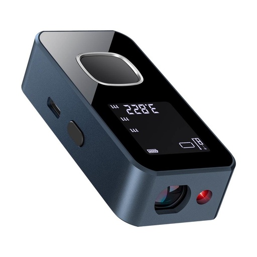 [11644] Powerology 60M Distance Smart Measurement Tool High Accuracy Laser Rangefinder Rechargeable Digital Display |P60PLRFBU|