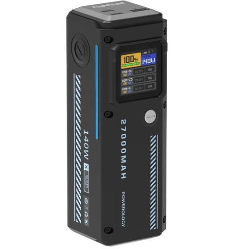 [11779] Powerology 27000mAh Smart Display Power Bank 140W PD3.1 USB-C Fast Charging | PPBCHA83 |
