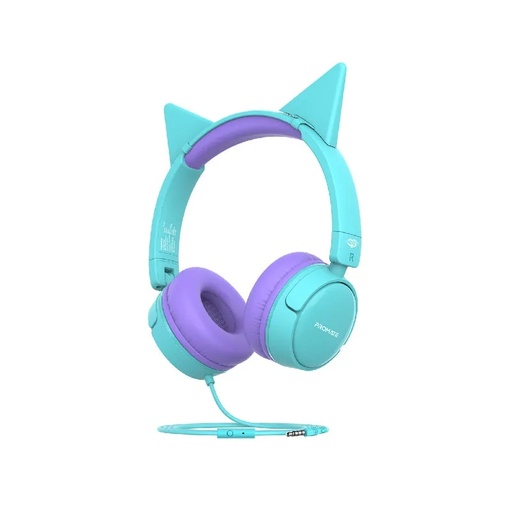 [12015] PROMATE Wired Headset – HD Stereo Sound, KidSafe Design, Dual Volume-Limited Levels | Jewel |