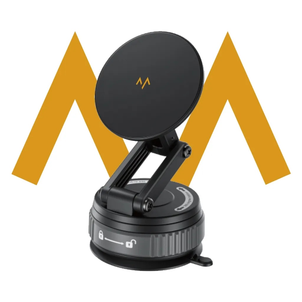7MD Magnetic Phone Stand – Vacuum Suction Anti-Shake Automobile Holder, 360° Adjustable Zinc Alloy Design | 7MD46425 |