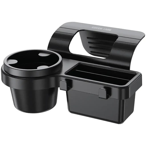 [12152] Green Lion Car Window Organizer – Adjustable Foam Pad, Cup Holder, Cable Slot, Universal Fit | GNCARORGBK |