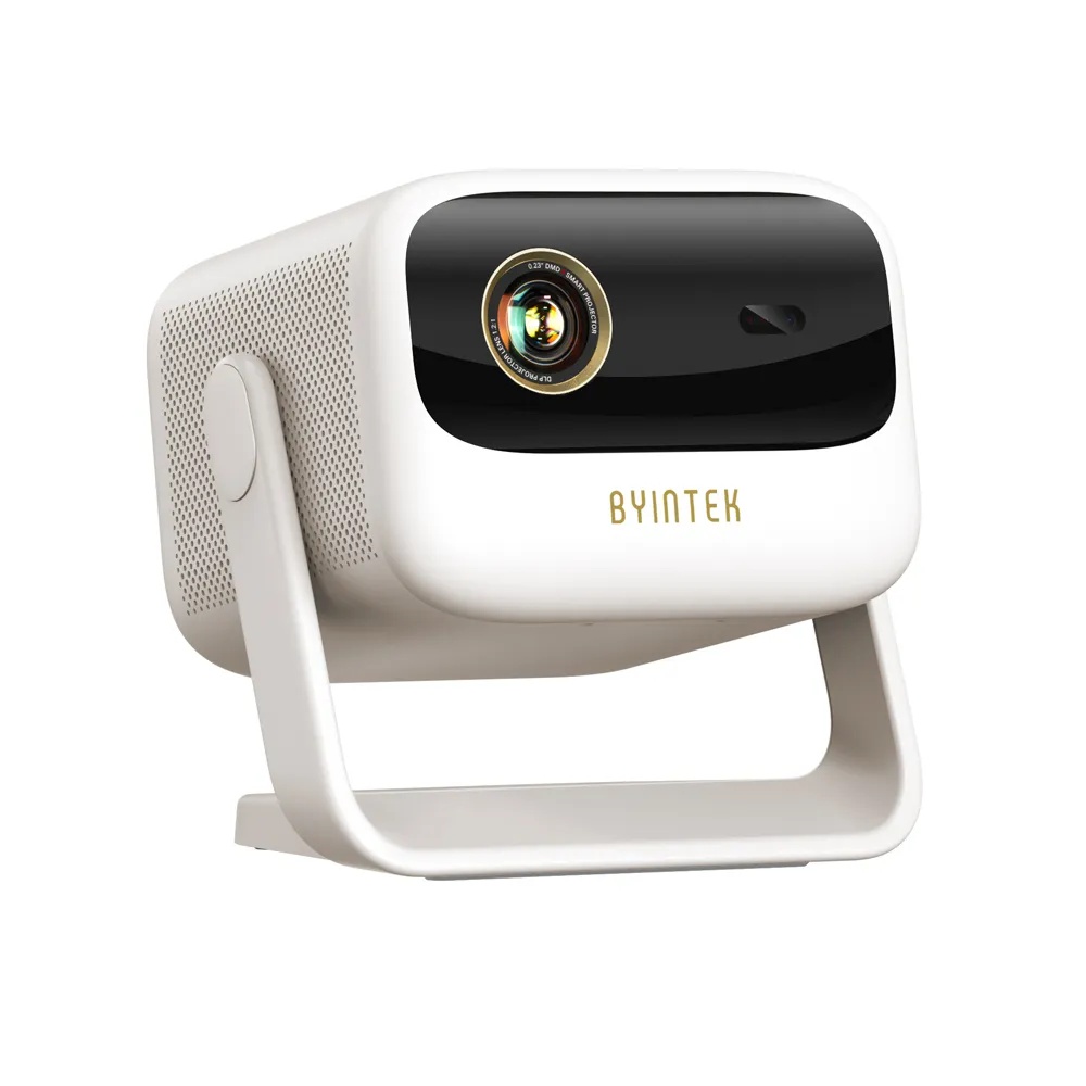 Byintek Mini Smart Android Projector with 700 ANSI Brightness, Full HD 1080P, Built-in 20800mAh Battery and Adjustable 360° Stand | UFO U90 Max GTV |