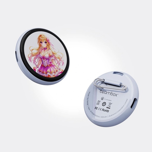 [12404] Beambox Niji E-Badge – 1.53" HD IPS Touch Screen Wearable Display
